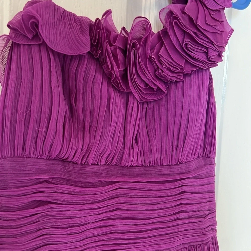 Purple one shoulder dress - Picture 3 of 5
